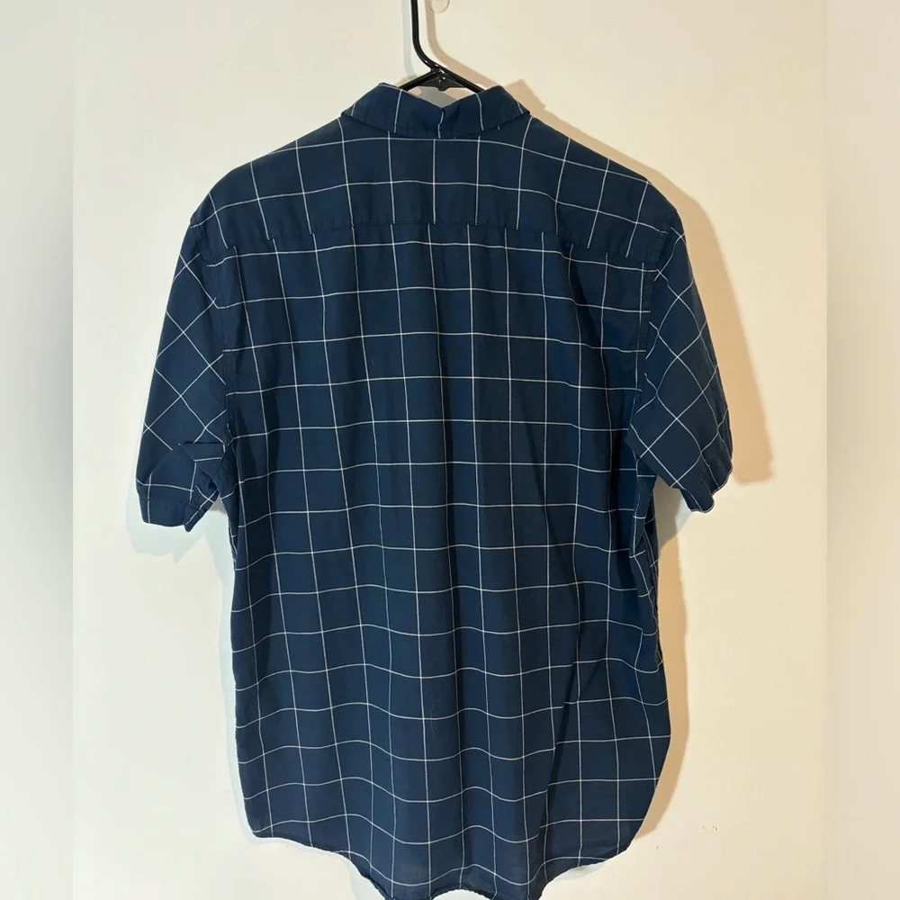 Levi’s Men Medium Short Sleeve Business Casual Button Down Blue Shirt Summer